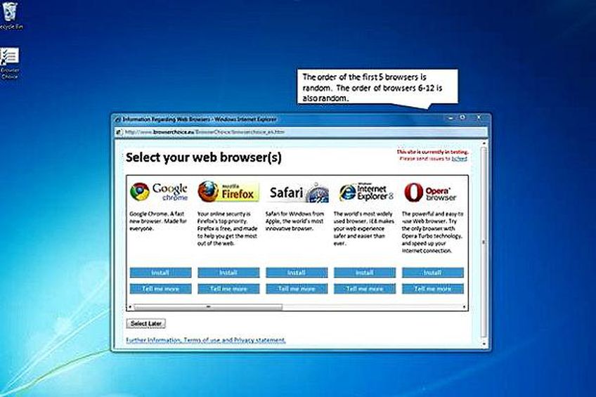 1 марта европейские Windows-пользователи получат экран выбора браузера