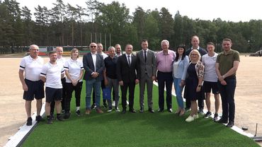 Висагинас посетил президент Федерации футбола Литвы (видео)