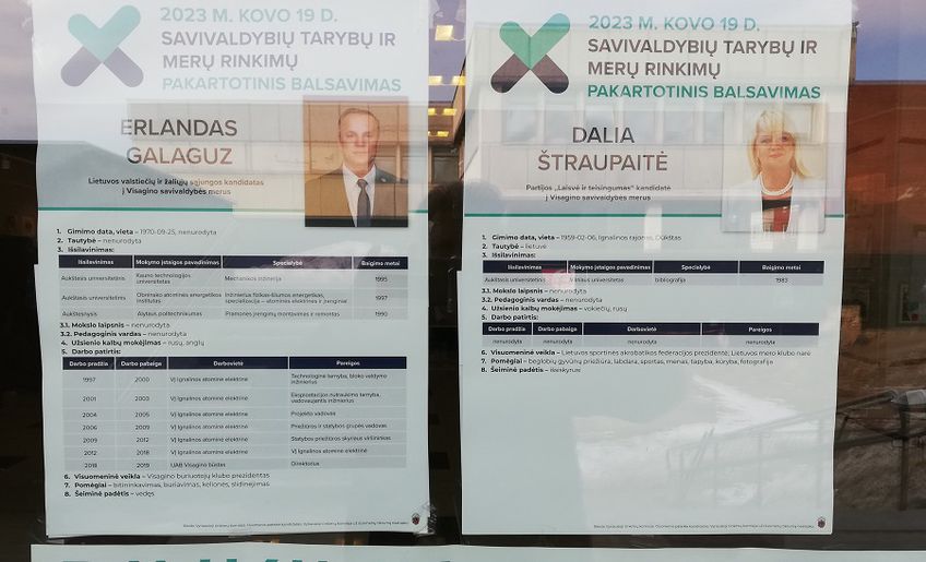 Опубликованы предварительные результаты 2 тура выборов мэра в Висагинасе