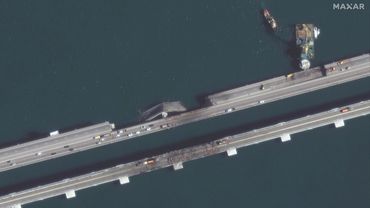 Britų žvalgyba: Krymo tilto pajėgumai nebus visiškai atkurti bent iki 2023 m. rugsėjo