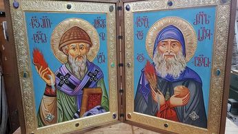 Грузинская икона «Слава Пресвятой Троицы» неделю находилась в Висагинасе (видео)