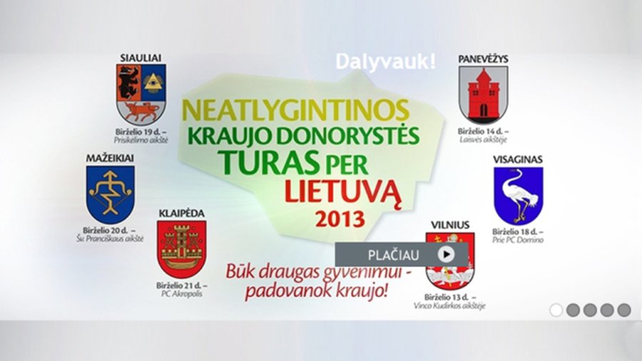 14 июня — всемирный день донора крови - В Висагинасе