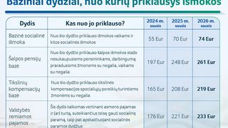 Vyriausybė patvirtino – kitais metais augs įvairios išmokos