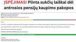 Įspėjimas! Plinta sukčių laiškai dėl antrosios pensijų kaupimo pakopos – raginame gyventojus būti budrius