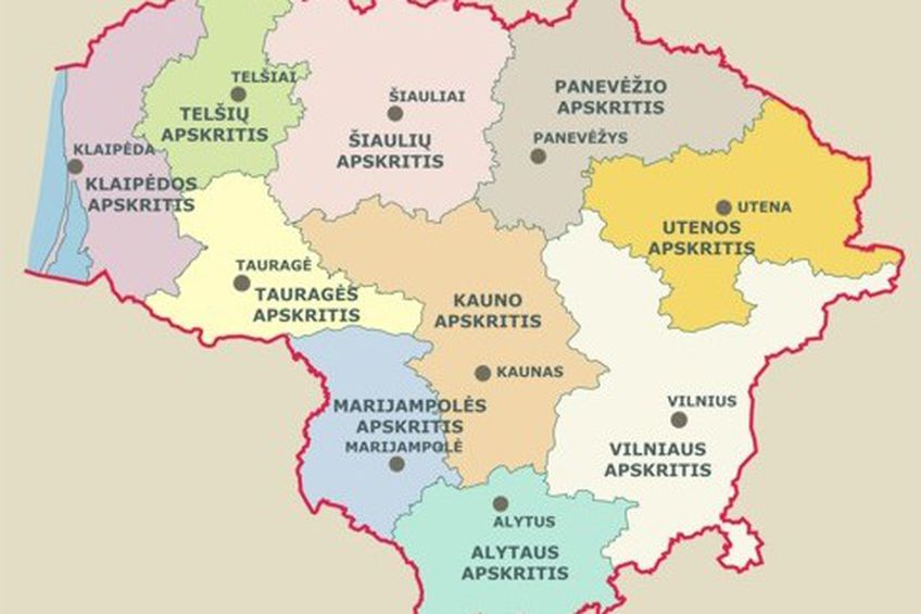 На упразднение администраций уездов  (округов) в Литве —  более 18 млн. литов