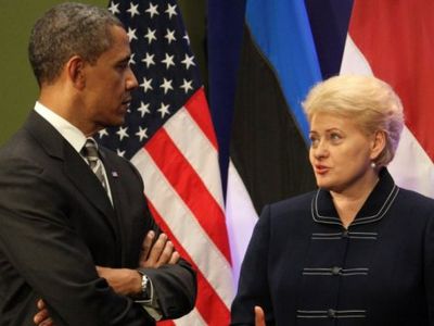 Выясняются темы, которые Грибаускайте обсудит с Бараком Обамой - Литва и страны Балтии