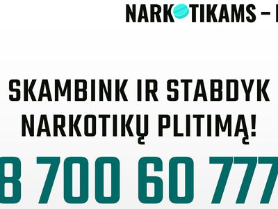 Pradėjo veikti nemokama policijos pasitikėjimo linija „Narkotikams – NE“ - Lietuva ir Baltijos šalys