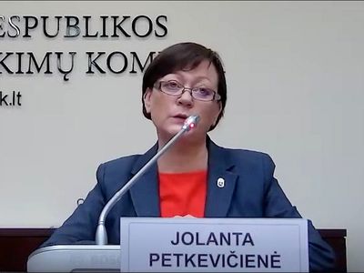 Й. Петкявичене покидает пост председателя ГИК - Литва и страны Балтии