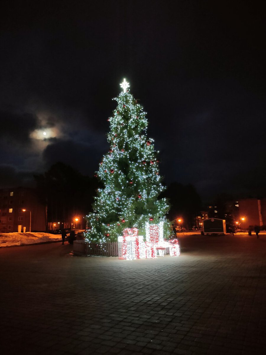 На площади Сантарвес украдена иллюминация главной городской елки - В Висагинасе