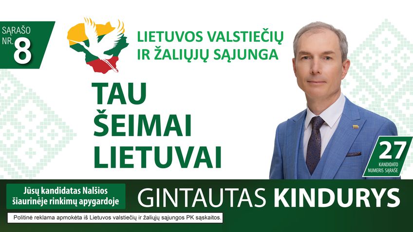 Gintautas Kindurys: "Kviečiu bendromis pastangomis kurti stiprą ir teisingą valstybę"