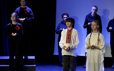 Вечер солидарности с Украиной (видео) - В Висагинасе