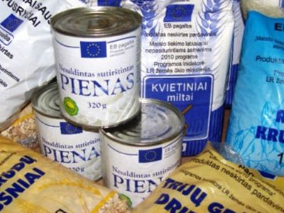 О выдаче продуктов малоимущим жителям Висагинаса   - В Висагинасе