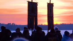 Сильные морозы не помешали висагинцам отметить один из двенадцати главных православных праздников - Крещение Господне. (видео)