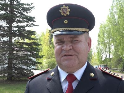 Visagino priešgaisrinės gelbėjimo valdybos viršininko sveikinimas Šv. Florijono dienos proga (Video) - Visagine