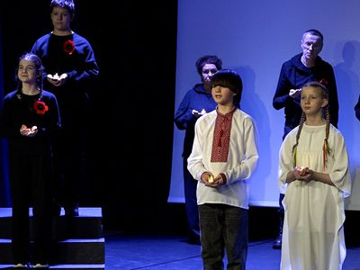 Вечер солидарности с Украиной (видео) - В Висагинасе