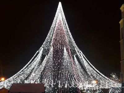 В Вильнюсе зажглась Рождественская елка - Литва и страны Балтии