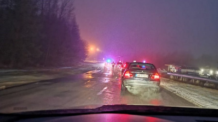 Транспортный коллапс по дороге с ИАЭС через БСИ - В Висагинасе