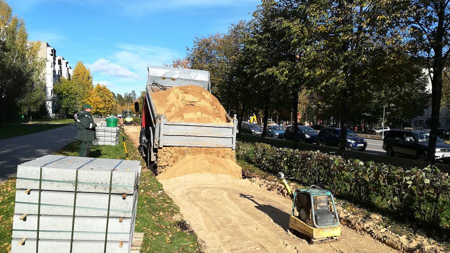 Реконструкция ул. Ветерану. Какие работы должны быть закончены в этом году? - В Висагинасе