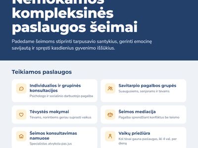 Nemokama pagalba šeimoms: paskelbtas lapkričio tvarkaraštis - Visagine