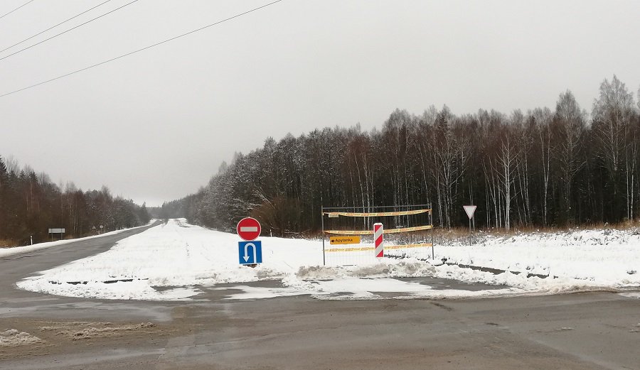 На этой неделе снят блокпост на дороге ИАЭС - Висагинас - В Висагинасе