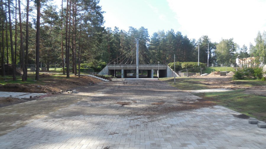 Ливень выявил проблемы на обновляемой улице Висагино - В Висагинасе