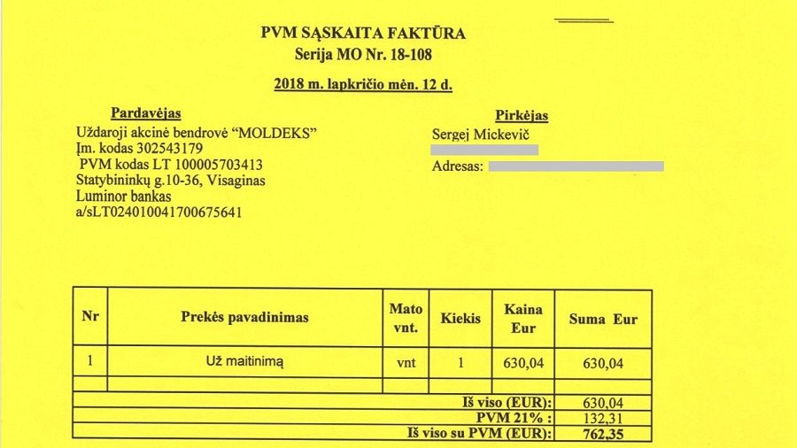 С. Мицкевич рассчитался за обед польской делегации из собственных средств - В Висагинасе