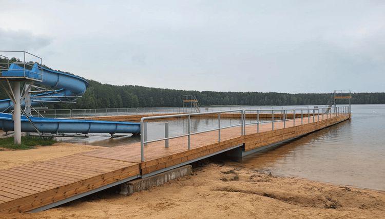 Завершены работы по обустройству понтонного моста