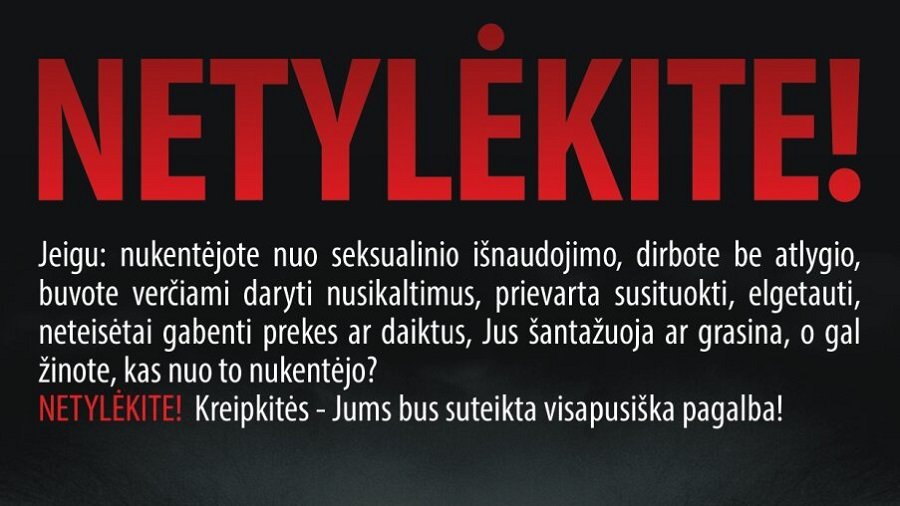 Prekybos žmonėmis pagalbos linija - Įvykiai ir kriminalas