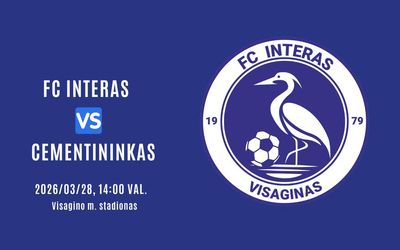 В эту субботу, 28 марта приглашаем на первый матч висагинского ФК "ИНТЕР" - Культурные и спортивные мероприятия
