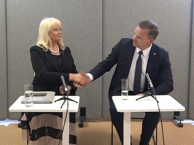 Дебаты кандидатов в мэры Висагинаса. Даля Штраупайте, Эрландас Галагуз (видео) - Выборы 2023