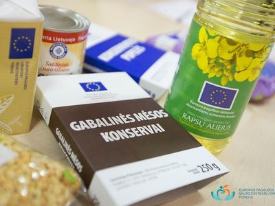 C 15 апреля – выдача продуктов малоимущим - В Висагинасе