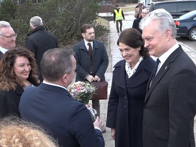 Висагинас посетил президент Литвы Гитанас Науседа (добавлено видео) - В Висагинасе