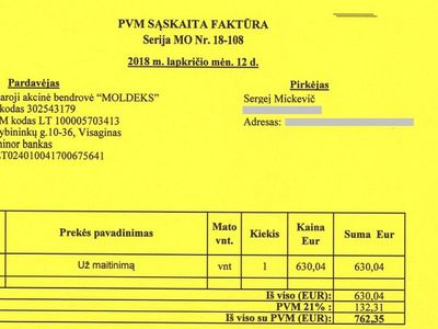 С. Мицкевич рассчитался за обед польской делегации из собственных средств - В Висагинасе