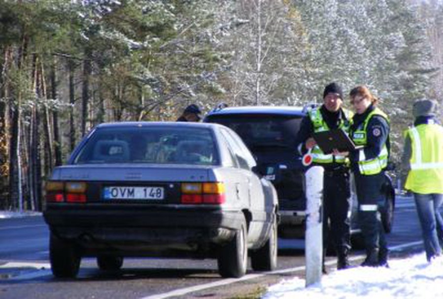Kelyje "Via Baltica" vykdoma prevencinė priemonė - Visagine