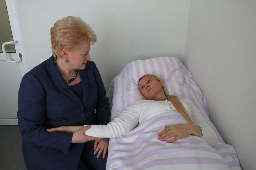 Юлию Тимошенко в больнице навестила президент Литвы
