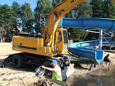 Обещанного три года ждут. Водная горка должна заработать на этой неделе (видео) - В Висагинасе