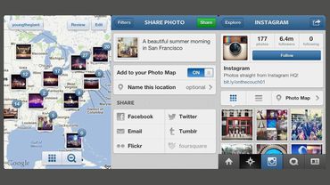 Instagram разместил фотографии пользователей на карте