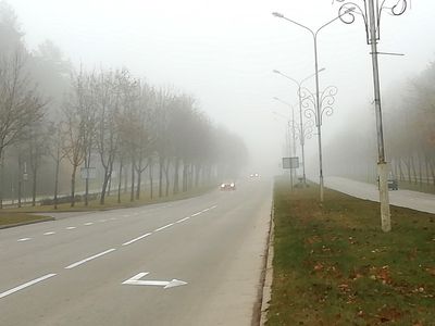 «Туман, туман, седая пелена…». Сказочная красота чревата происшествиями на дорогах - В Висагинасе