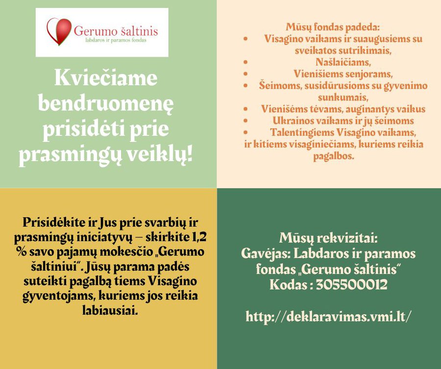 Kviečiame bendruomenę  prisidėti prie prasmingų veiklų ! - Reklama