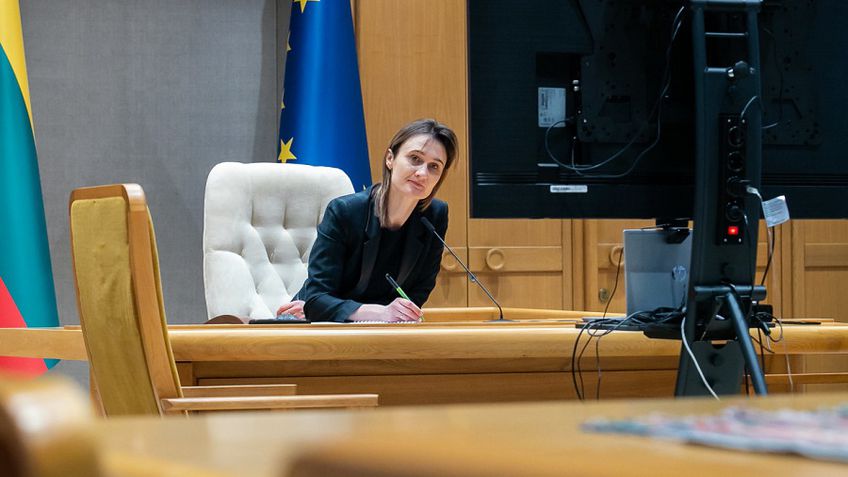 V. Čmilytė-Nielsen apie pirmąjį nuotolinį Seimo posėdį: vyksta pakankamai sklandžiai