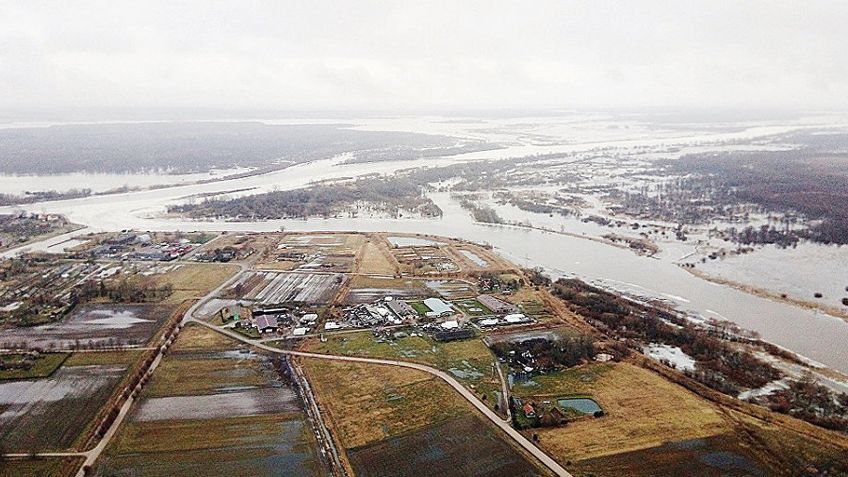 В Литве из-за паводка в низовьях Немана объявлена чрезвычайная ситуация