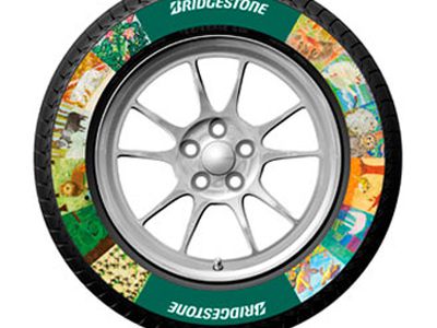 Компания Bridgestone научилась печатать фото на шинах - Хобби, отдых и развлечения