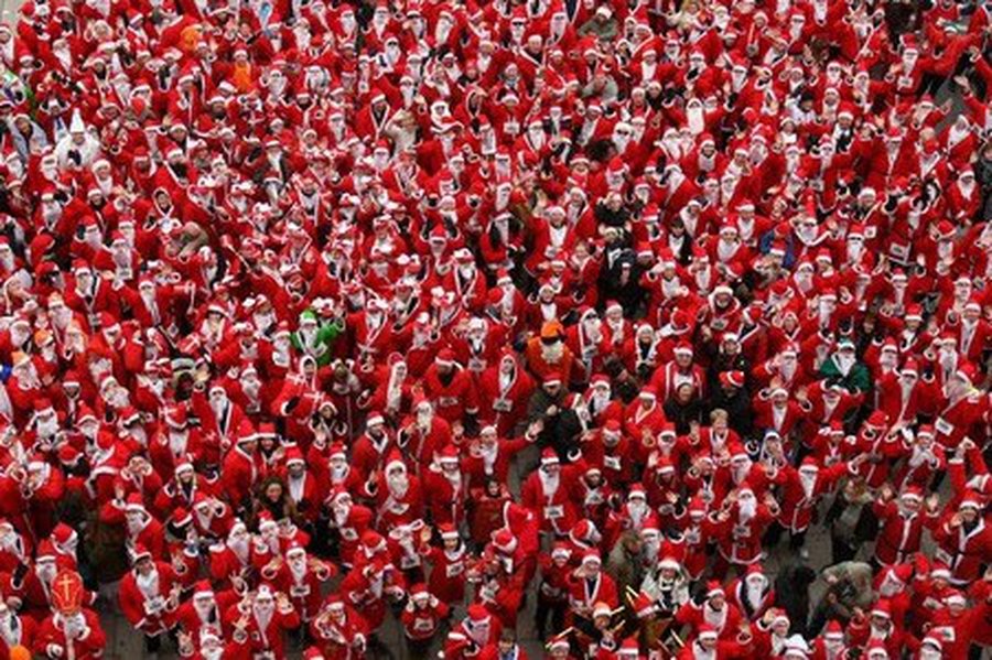 Забег Дедов Морозов состоялся в Вильнюсе - Хобби, отдых и развлечения