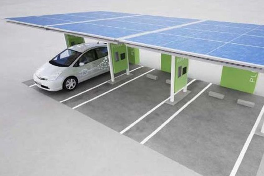 Заправки для электромобилей будут работать на солнечных батареях