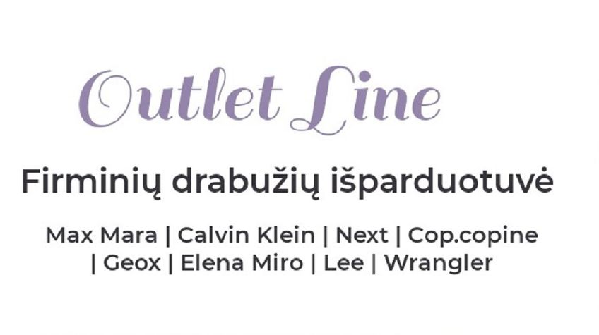 „Outlet Line” - naujų firminių drabužių išparduotuvė visai šeimai