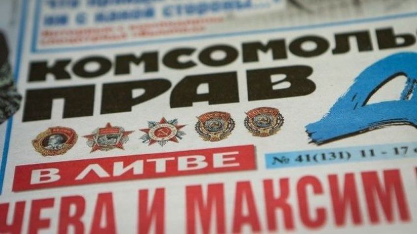 За советскую символику на первой странице «КП» в Литве газете грозит штраф
