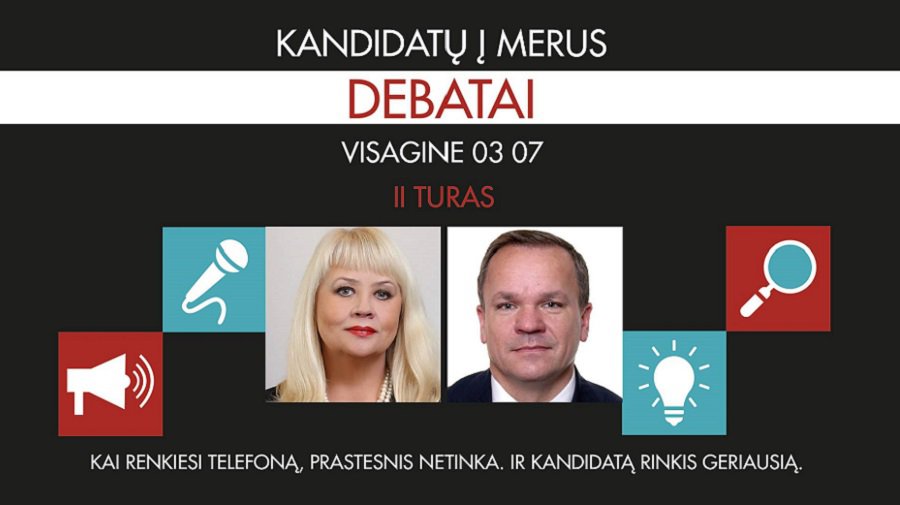 Предвыборные дебаты: Э. Галагуз –Д. Штраупайте - В Висагинасе