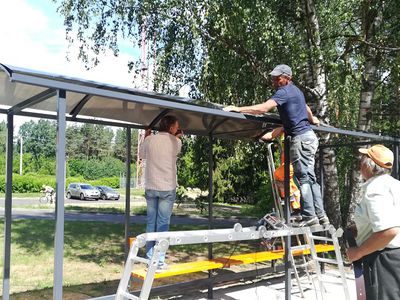 Работы по возведению автостоянки подходят к концу - В Висагинасе