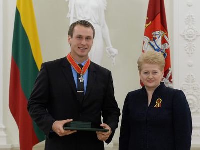 Евгений Шуклин получил вторую по счету государственную награду - В Висагинасе