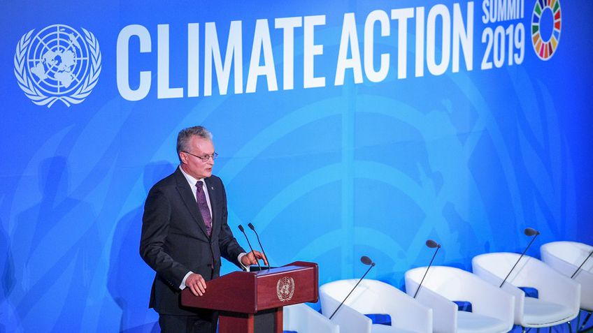 На саммите ООН по климату президент представил новую глобальную инициативу Литвы